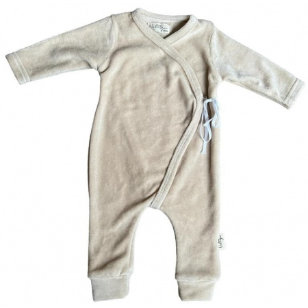 boxpakje badstof licht beige. boxpakje voor babys gemaakt van badstof in een de kleur beige.