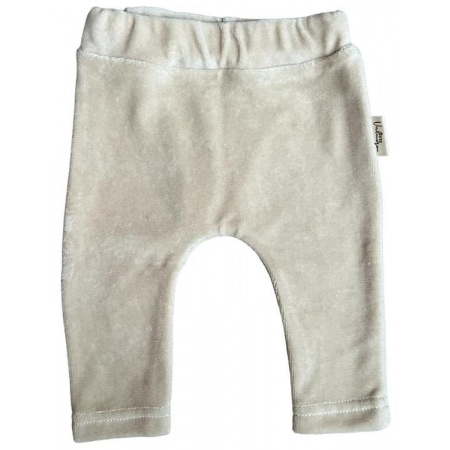 broekje badstof licht beige. broekje gemaakt voor babys in de kleur beige van de stof badstof.